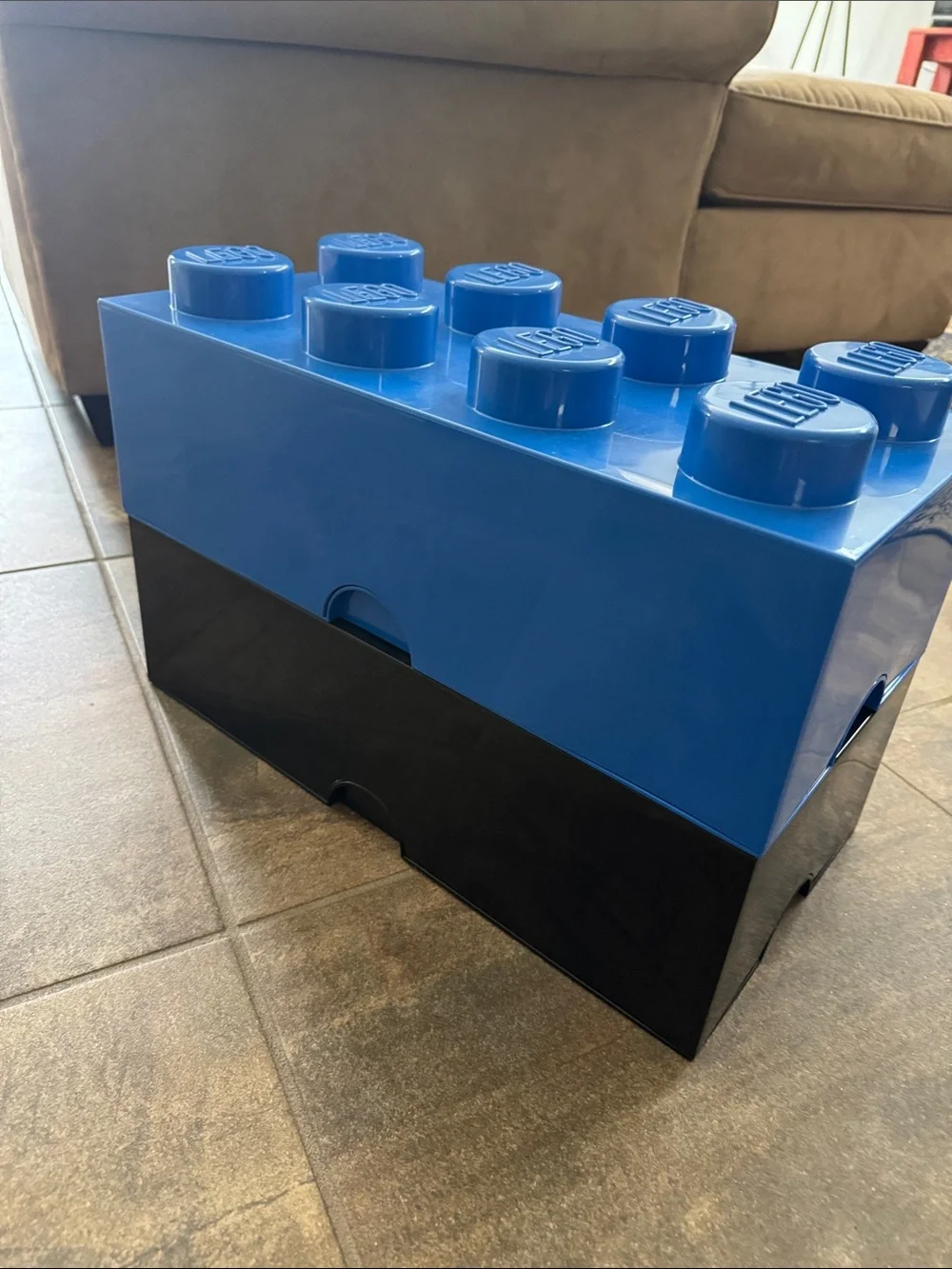 Lego Large Brick Storage Boxes - Blue and Black